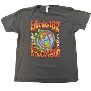 Blink-182 Tultex Shirt Mens XL Gray World Tour 2023 2024 Back Hit Grunge Y2K